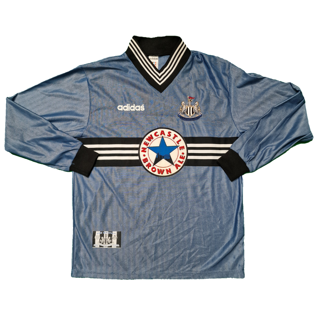 Newcastle United 1996/1997 Long Sleeve Away Football Shirt (M)