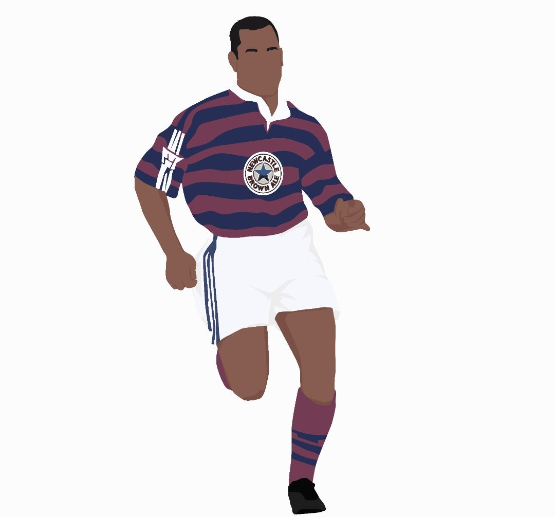 Newcastle United 1995/1996 Away shirt legend print.