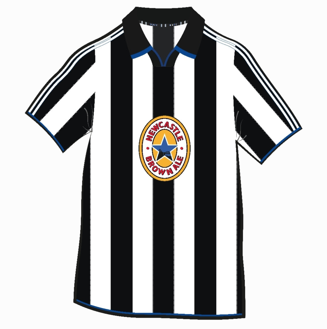 Newcastle United 1999/2000 Home Football Shirt Print – Toon