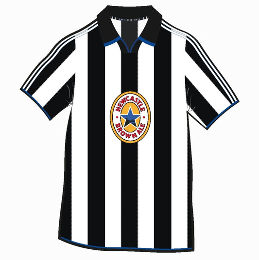 Newcastle United 1999/2000 Home Football Shirt Print