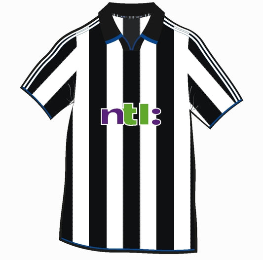 Newcastle United 2000/2001 Home Football Shirt Print