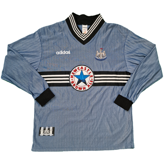 Newcastle United 1996/1997 Long Sleeve Away Football Shirt (XL)