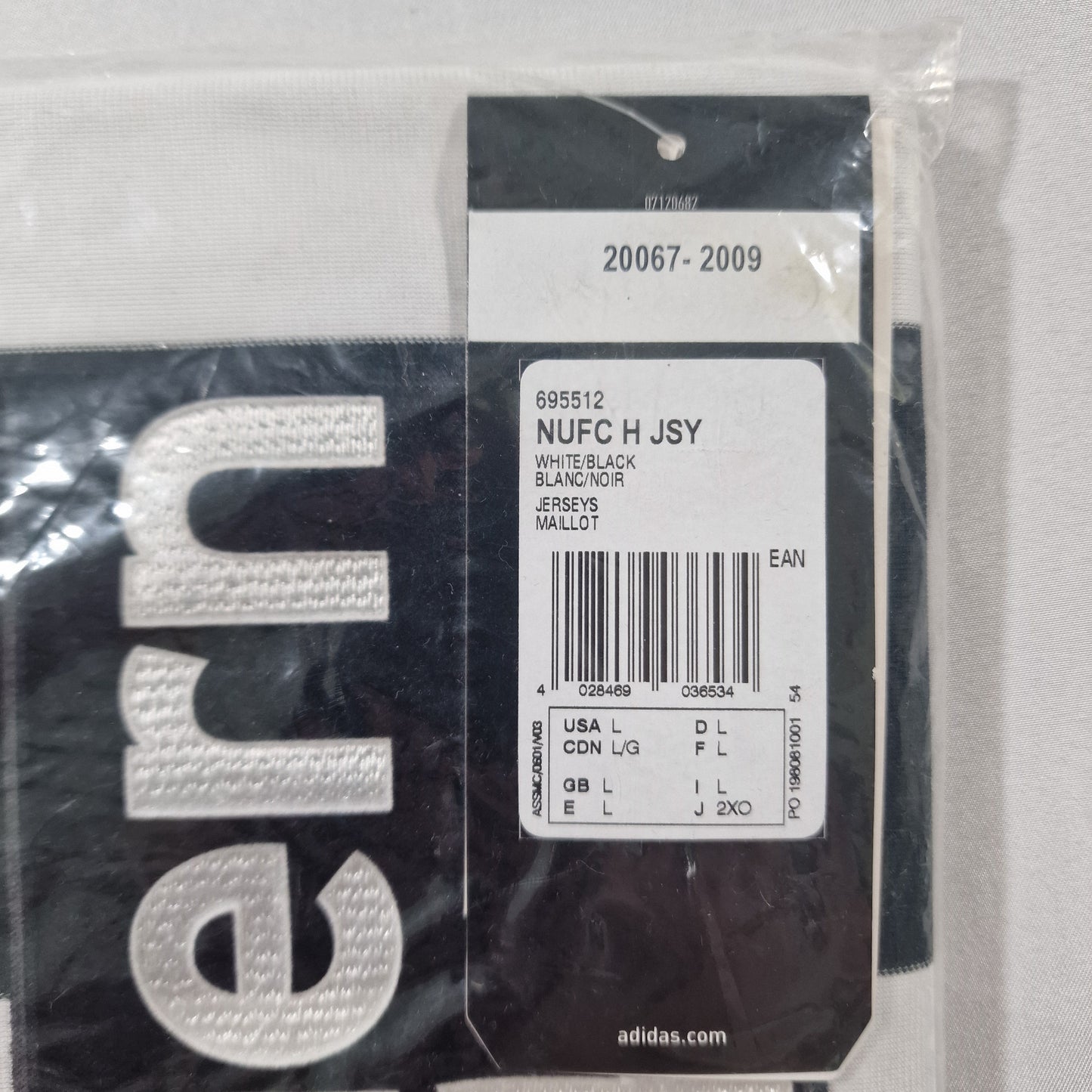 Newcastle United 2007/2009 Home Football Shirt BNWT (L)