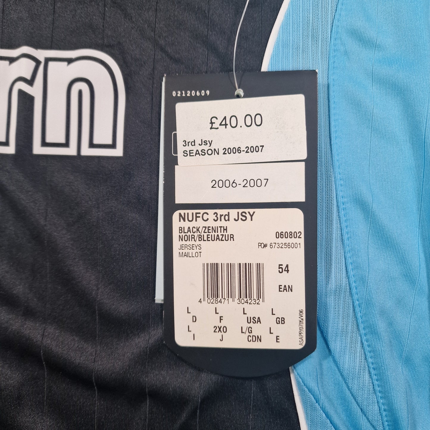 Newcastle United 2006/2007 Third Shirt BNWT (L)