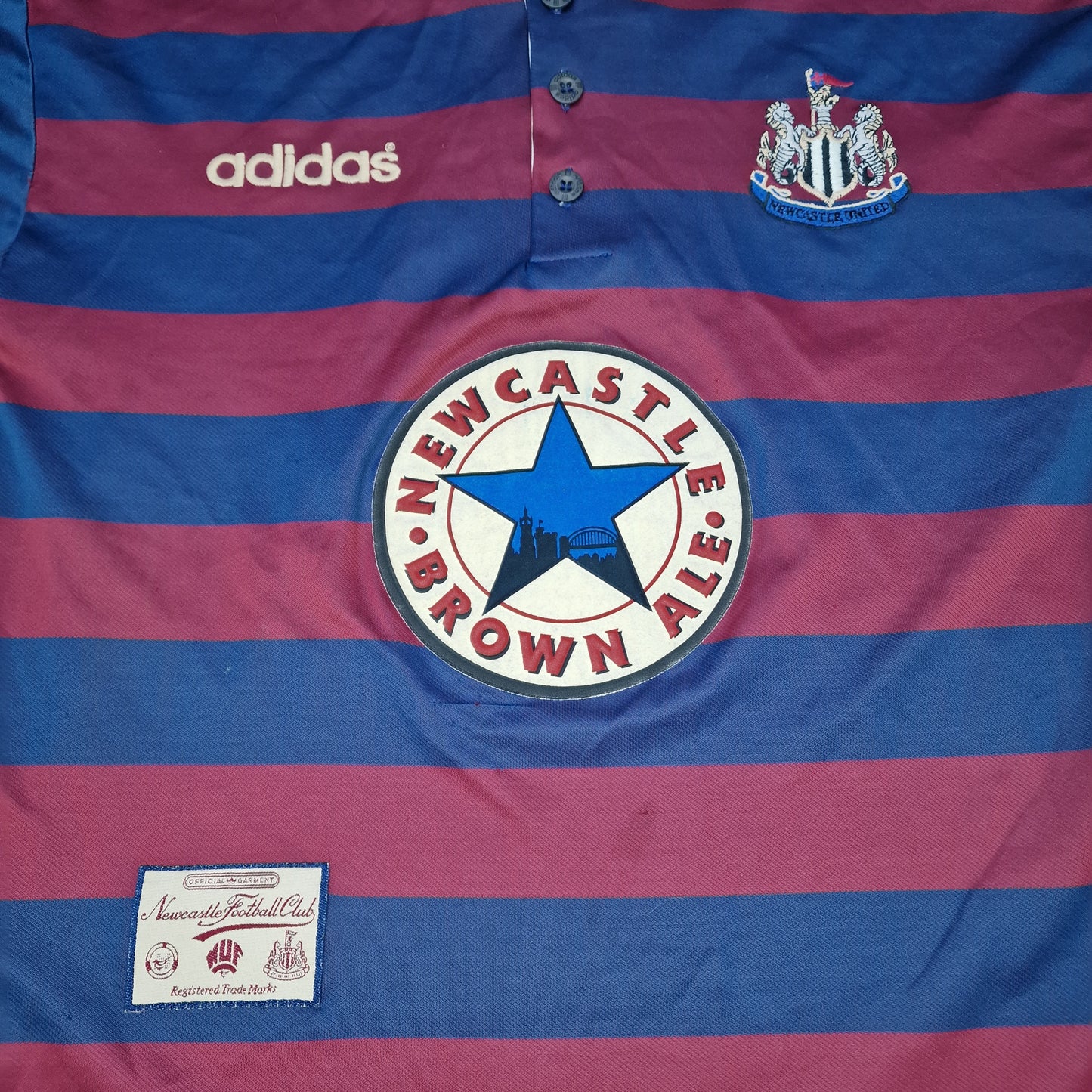 Newcastle United 1995/1996 Away Football Shirt (S) Ferdinand 9