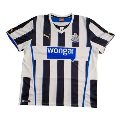 Newcastle United 2013/2014 Home Football Shirt 'mind the gap' (XL)