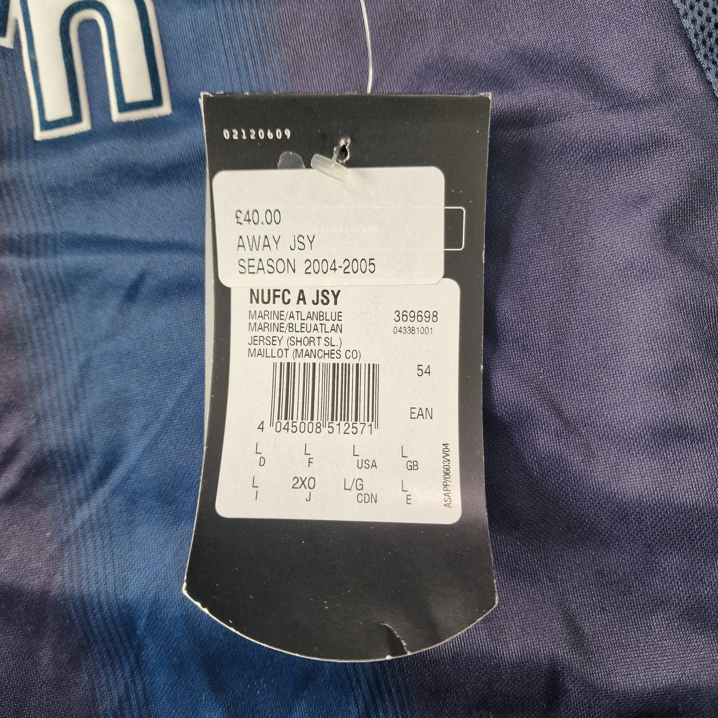 Newcastle United 2004/2005 Away Football Shirt BNWT (L)