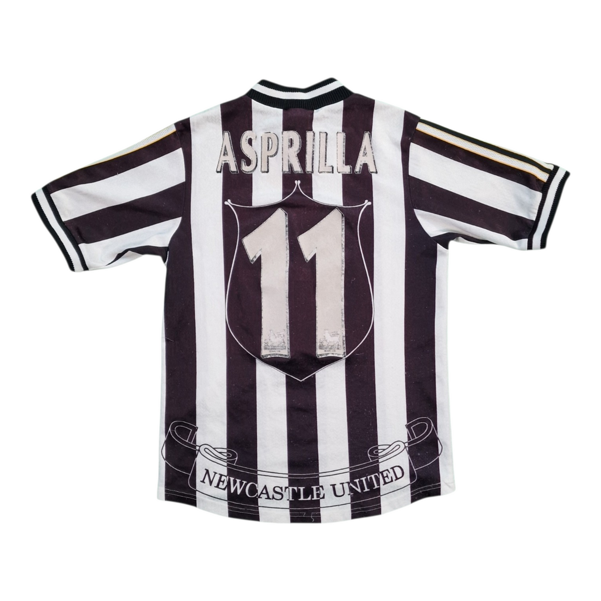 Newcastle United 1997/1999 Home Football Shirt 'Asprilla 11' (L Youth)