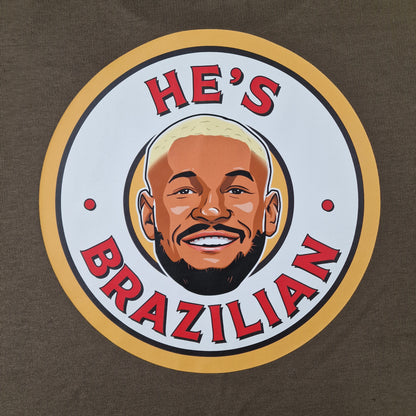 He's Brazilian Tee - Walnut
