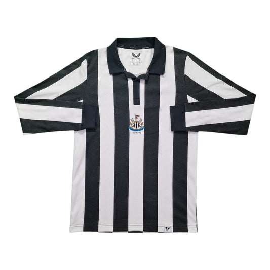 Newcastle United Castore Long Sleeved Striped Polo. 130 Years BNWT (S)